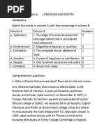 Unit 6LITERATURE AND POETRY