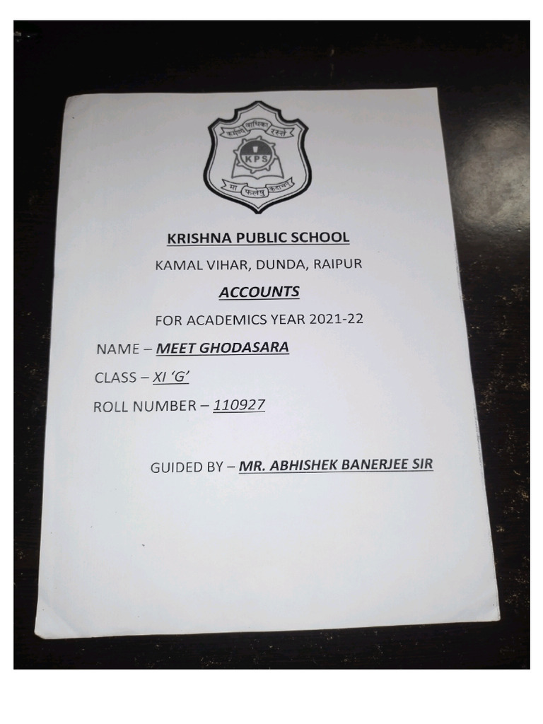 Accounts Project | PDF