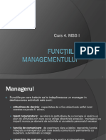 Curs 4. Functiile Managementului