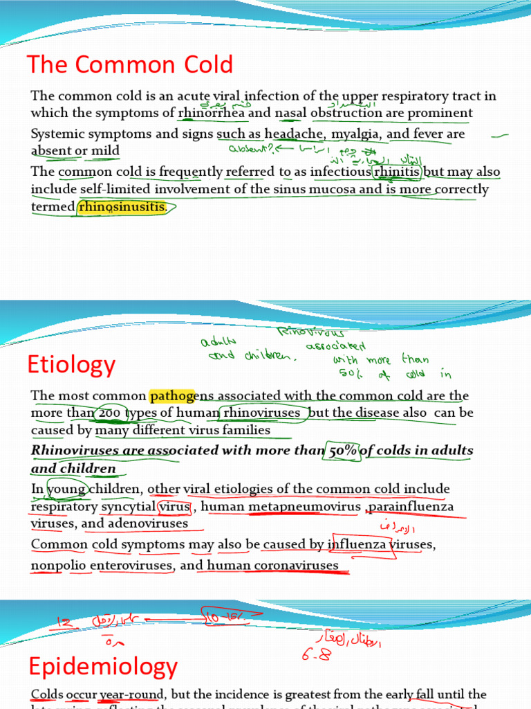 Common Cold PDF Common Cold Cough