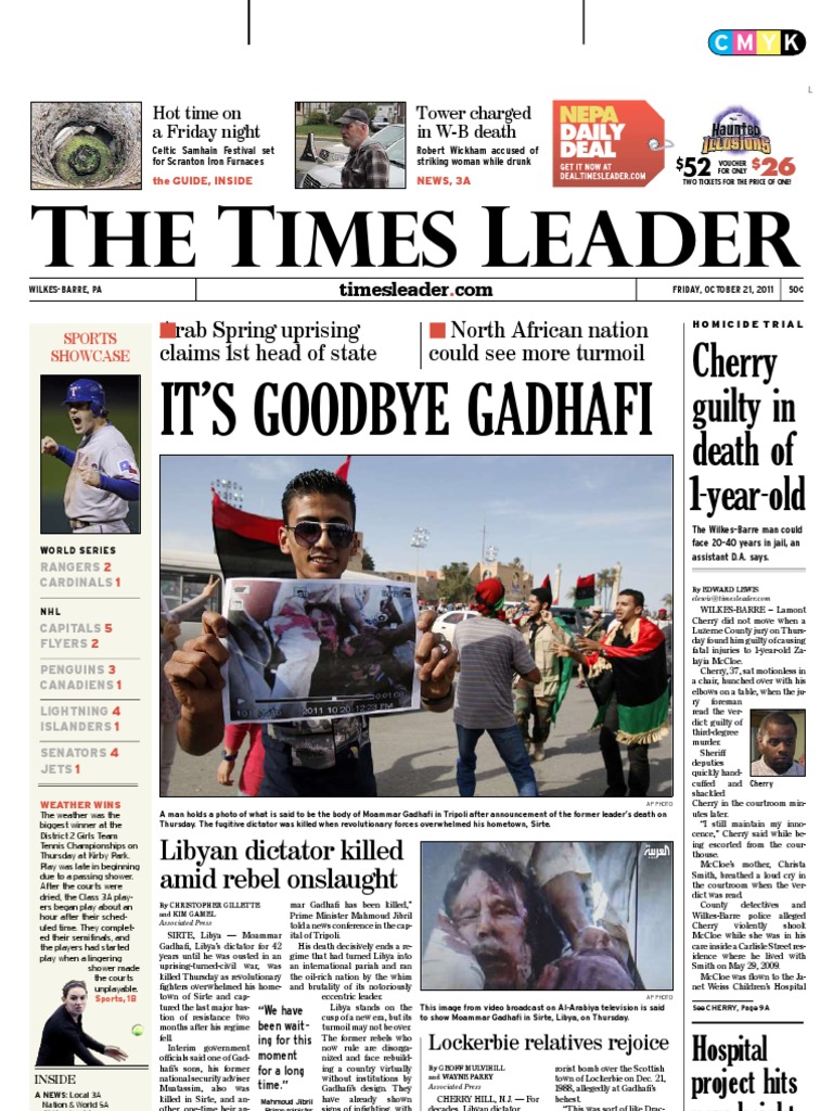 He Imes Eader: It'S Goodbye Gadhafi, PDF, Coins