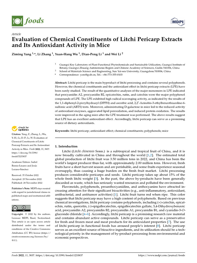 Foods 11 03837 | PDF | Antioxidant | Polyphenol