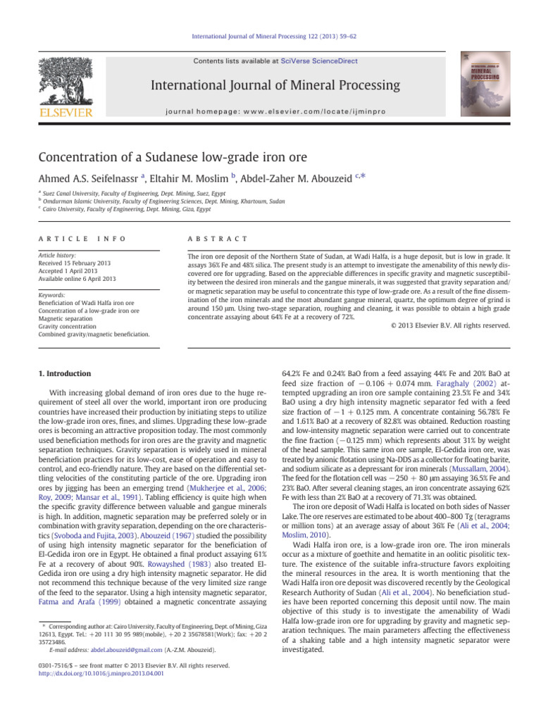 concentration-of-a-sudanese-low-grade-iron-ore-pdf