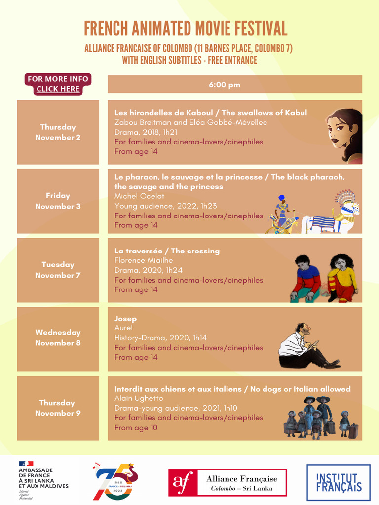 French Animated Movie Festival Planning Whatsapp | PDF