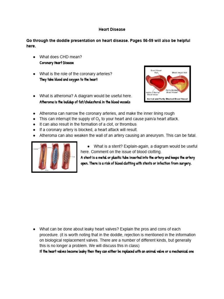 Heart Disease Pdf Heart Coronary Artery Disease