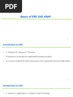 1 - Basics of Erp, Sap, Abap