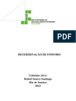 Relatório Da Prática de Determinação de Fósforo