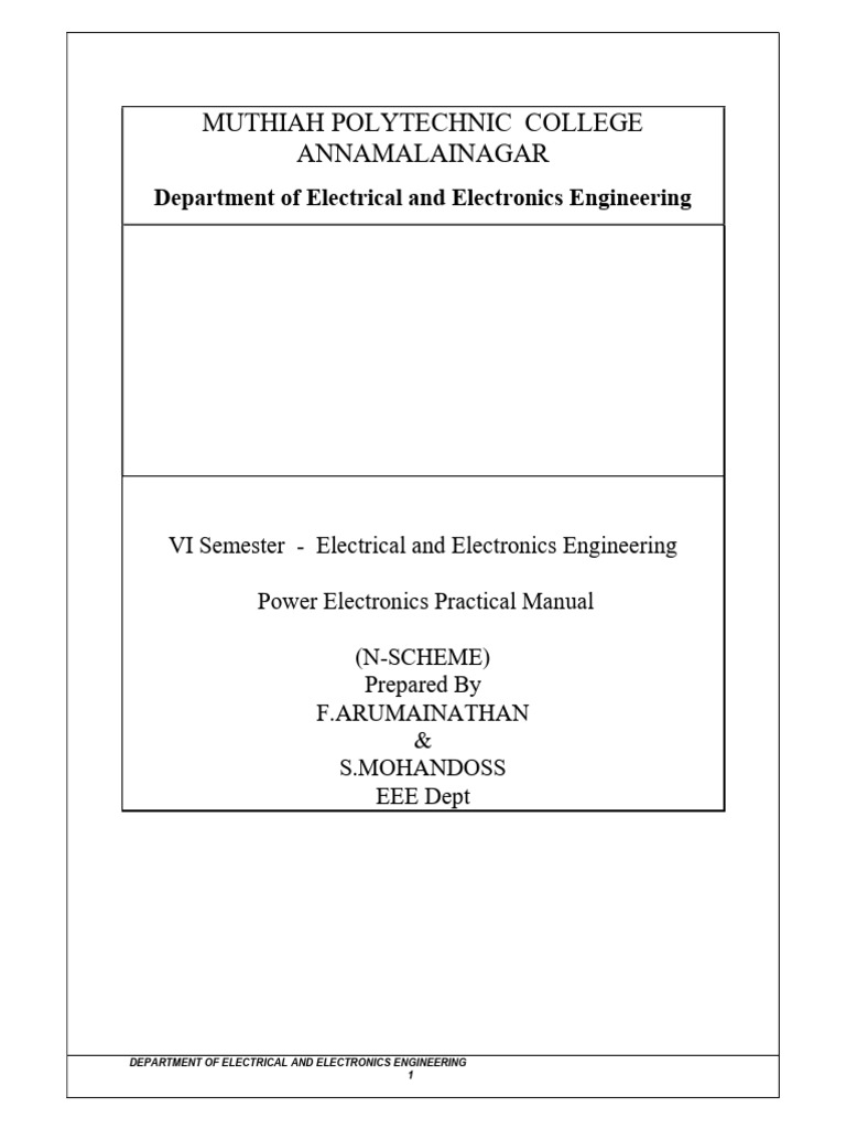 Power Electronics Manual | PDF | Technology & Engineering
