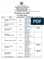 2023 2024 SPGBHS Main Teaching Load