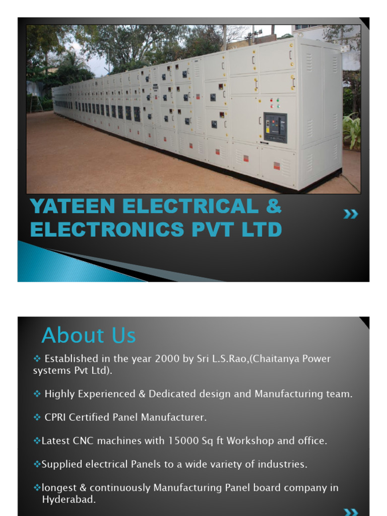 Yateen Electrical: Panel Manufacturing Experts | PDF