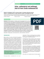 Rodrigues, 2012 - Chemical Composition, Antibacterial and Antifungal Activities of Essential Oil From Cordia Verbenaceae