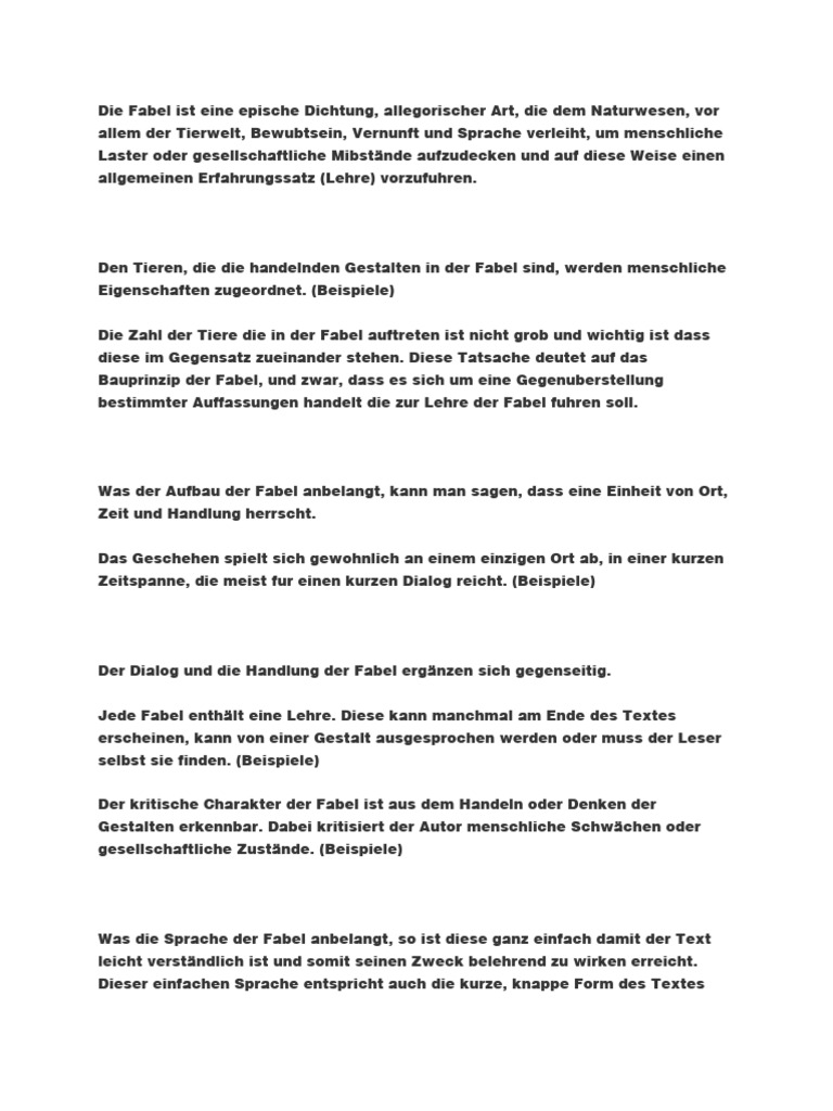 Die Fabel | PDF