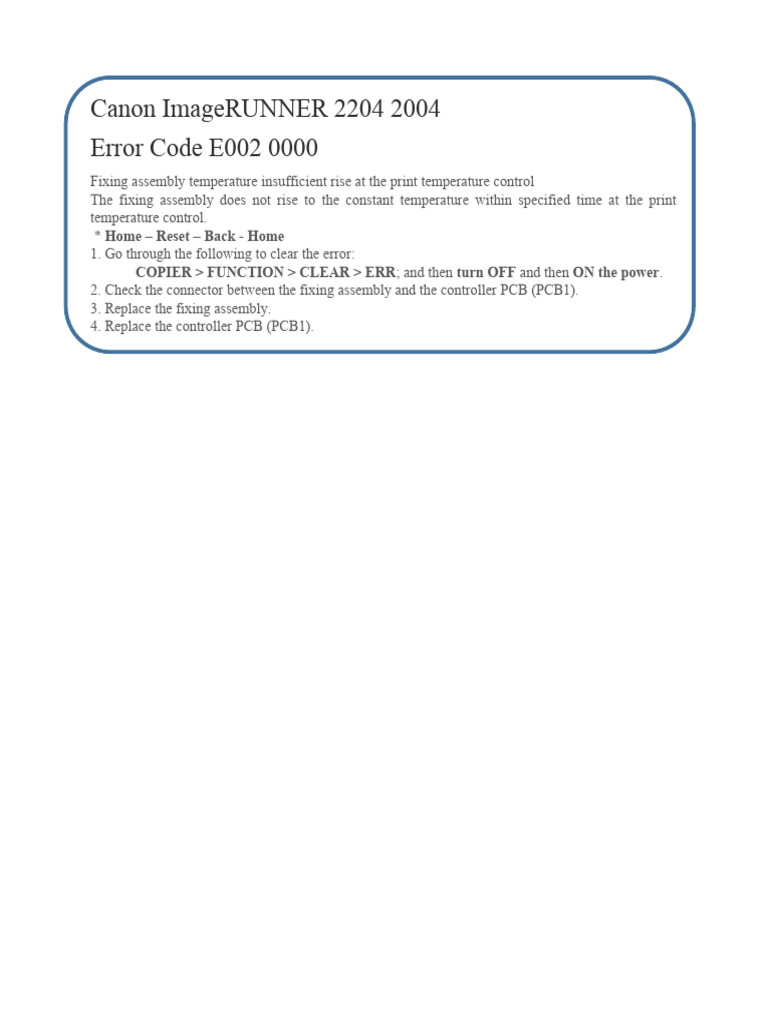 e000-000 canon 2204