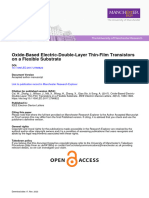 Final Accepted Oxide Based Electric Double Layer Thin Film Transistors On A Flexible Substrate