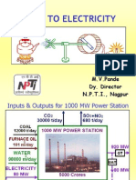 Coal To Electricity: M.V.Pande Dy. Director N.P.T.I., Nagpur