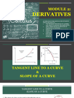 Module 2.1 - Derivatives of Algebraic Functions