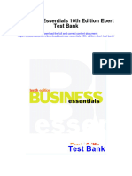 Business Essentials 10th Edition Ebert Test Bank