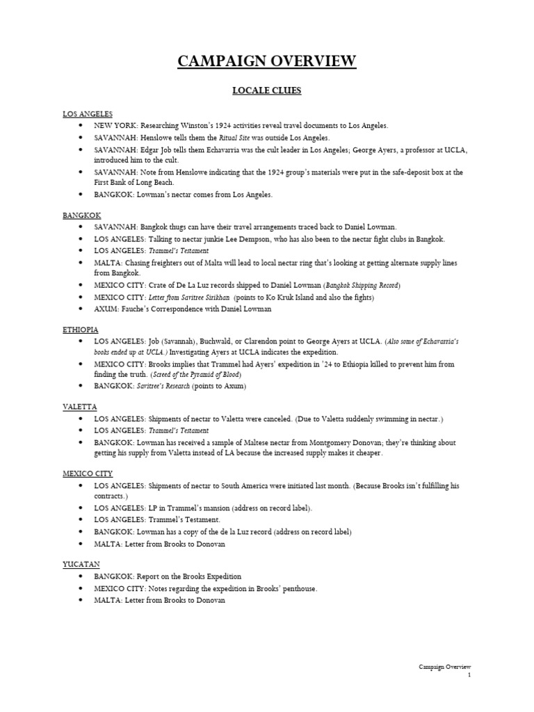 Campaign Overview | PDF