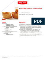 Fruchtige Fleisch Curry Fuellung