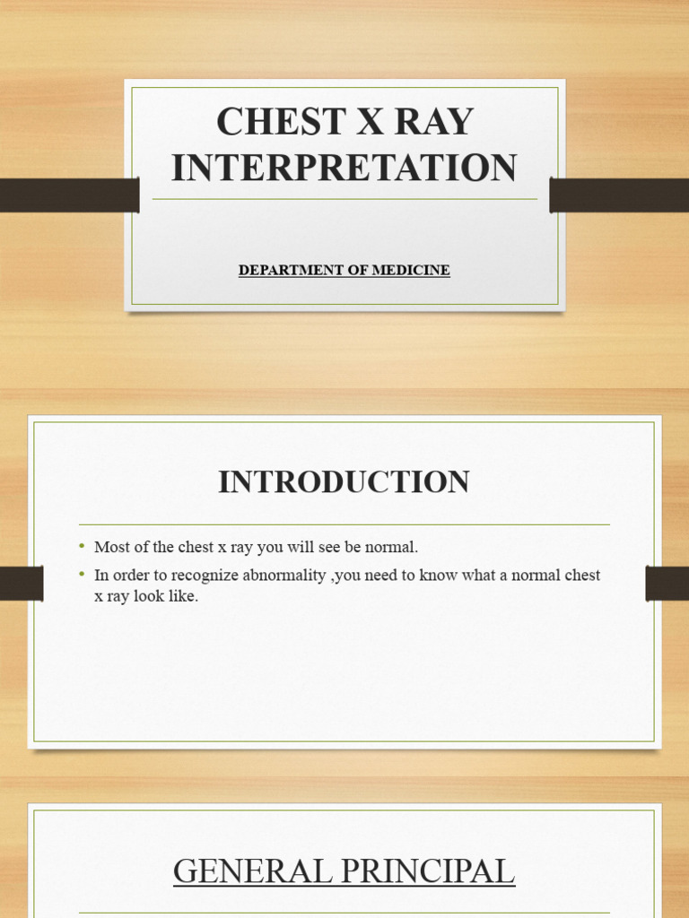 Chest X Ray Interpretation | PDF | Science & Mathematics