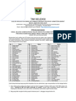 Pengumuman Hasil Seleksi Administrasi KI Sumbar Masa Jabatan 2023 - 2027