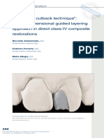 The "Index Cutback Technique" A Three-Dimensional Guided Layering Approach in Direct Class IV Composite Restorations - Riccardo Ammannato