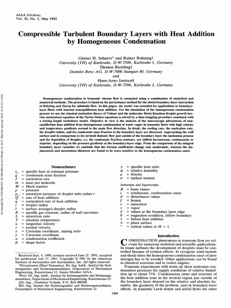 Compressible Turbulent Boundary Layers With Heat Addition by ...