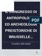 Il Congresso Di Antropologia Ed Archeologia Preistoriche Di Brusselle Lettere Del Conte Gustavo Bernabei Al Giornale L'Opinione 1872