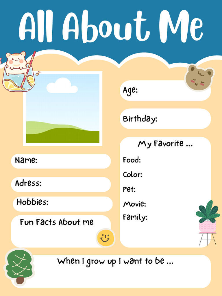 All About Me Worksheet | PDF
