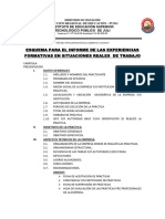 Esquema para El Informe de Practicas