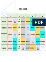 Adeeb Time Table