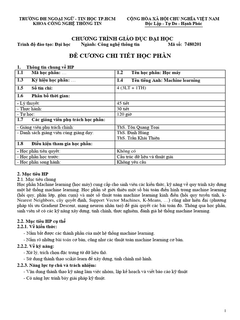 De cuong hoc may machine learning pdf