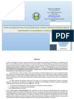 Offre de Formation - DPT de Geographie Et Geomatique - Ube - Cycle Licence - Master Recherche