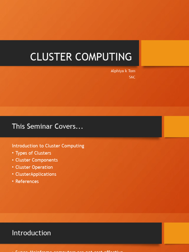Ammu pdf computer cluster computing