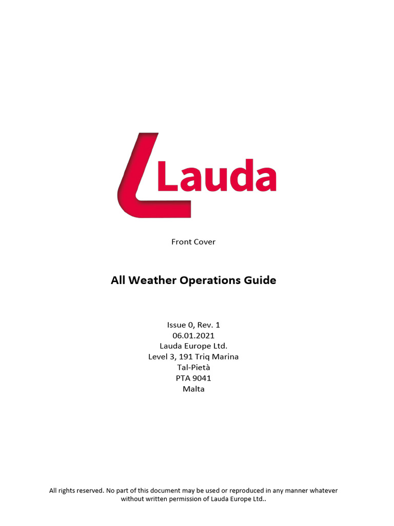 All Weather Operations Guide | PDF