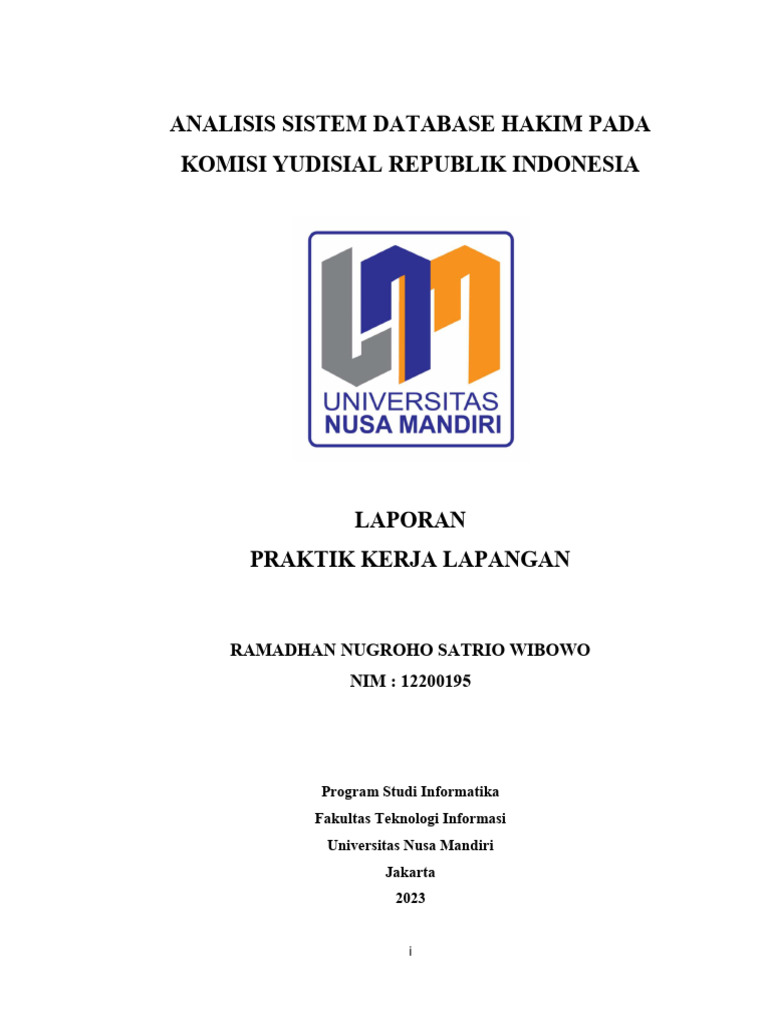 Analisis Database Hakim di PKL | PDF