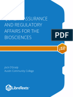 Quality Assurance and Regulatory Affairs For The Biosciences