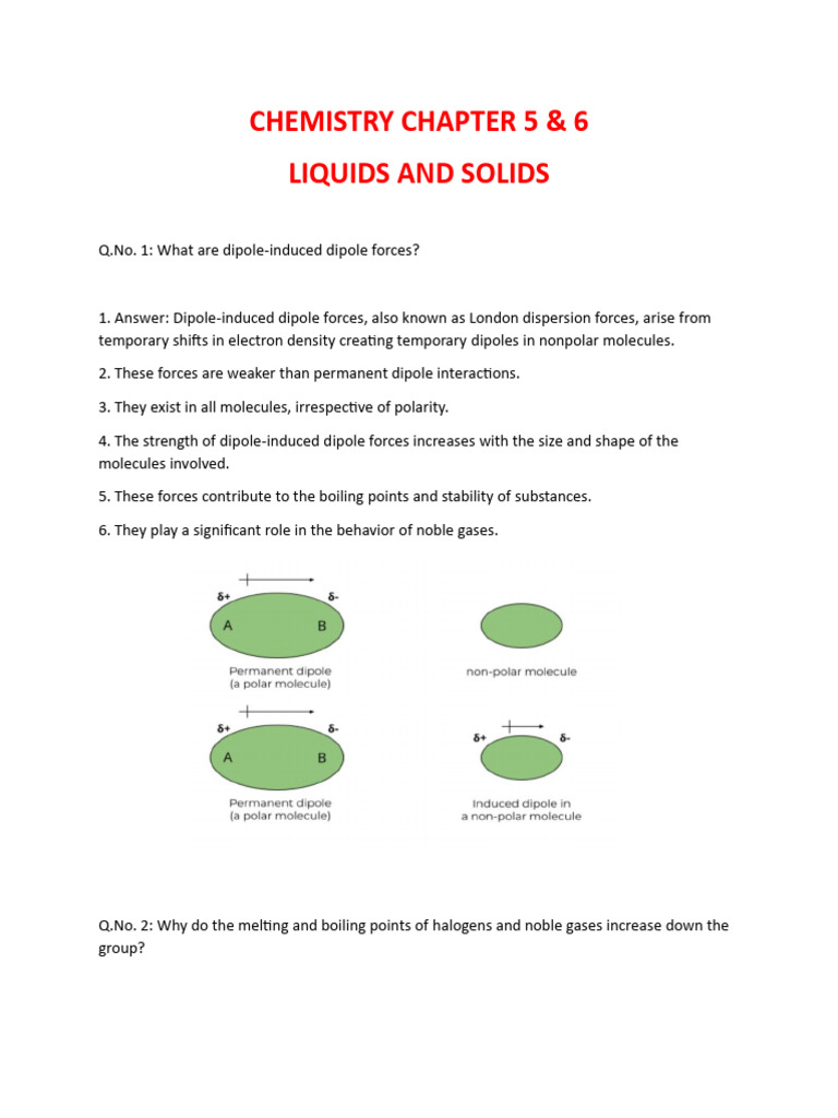 Intermolecular Forces in Chemistry | PDF | Science & Mathematics