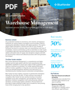Blue Yonder WMS Overview and Features | PDF | Cloud Computing | Warehouse