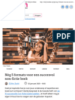 Nóg 5 Formats Voor Een Succesvol Non-Fictie Boek