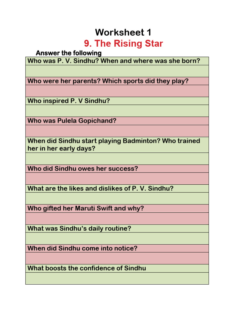 Lesson 9. The Rising Star | PDF