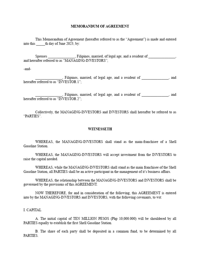 Shell Contract | PDF