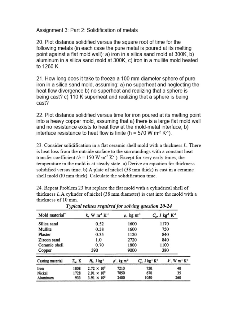 Assignment 3 Part2 - Solidification | PDF