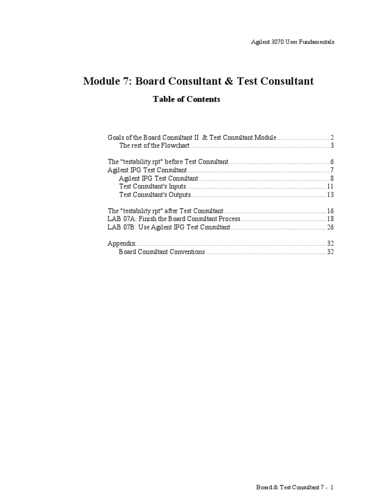 Agilent 3070 Test Consultant Guide | PDF | Library (Computing ...