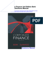 Corporate Finance 3rd Edition Berk Solutions Manual
