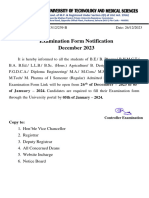 Exam Form Notification