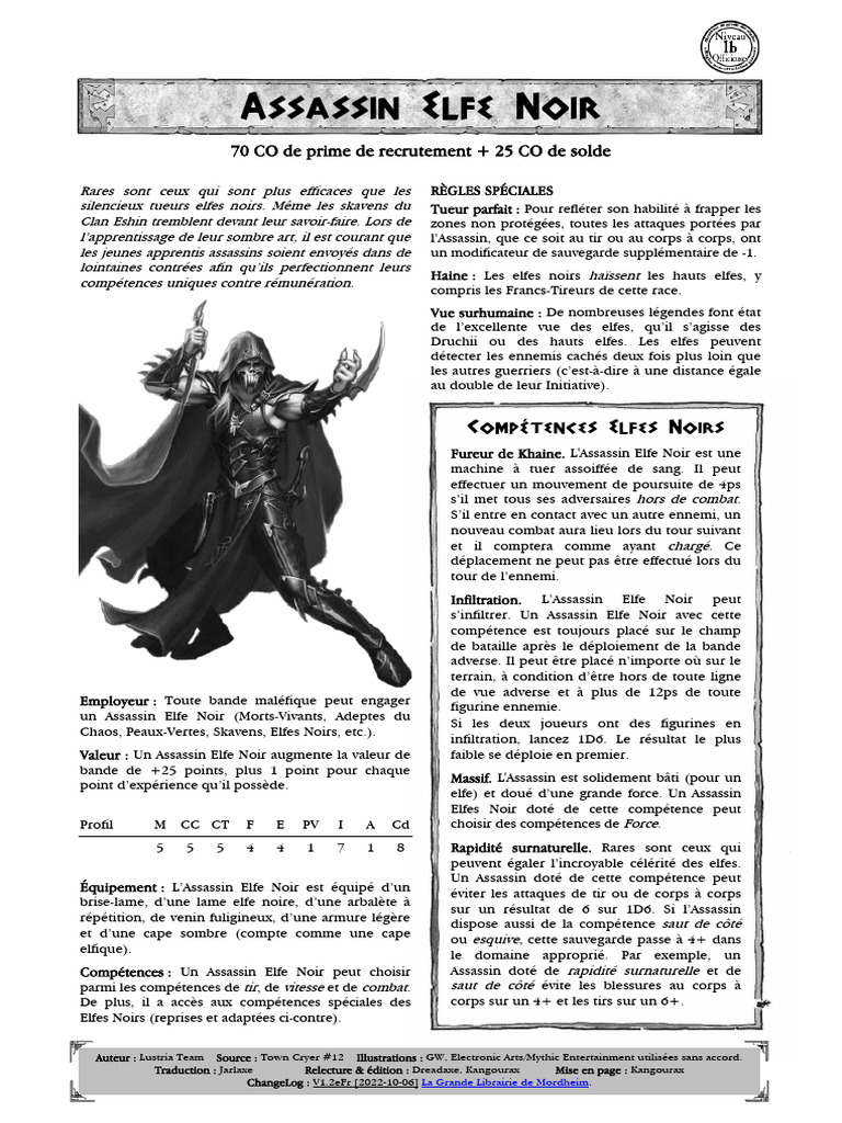 Miniature Elfe Noir / Dark Elf Bones - Reaper P01 - Occasion