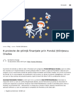 6 Proiecte Știință Finanțate - Fondul Științescu Oradea Fundația Comunitara Oradea