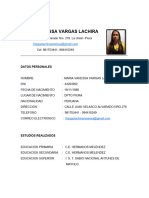 CV .Maria Vanessa Vargas Lachira Administracion