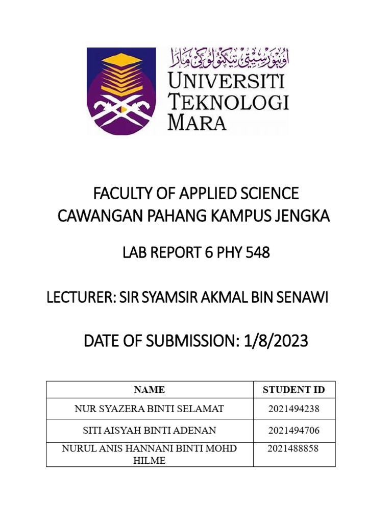 LAB REPORT 6 Latest - Merged | PDF